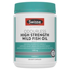 Swisse Ultiboost 歐帝寶 微粉化高強度野生魚油軟膠囊, 200錠, 1個