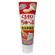 CIAO 啾嚕管狀肉泥 綜合營養牙膏條 80g, 1個, 鮪魚＋海鮮