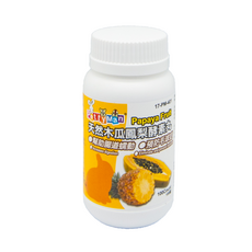 PettyMan 小動物天然木瓜鳳梨酵素丸 幫助消化化毛 100錠, 1個, 天然木瓜酵素錠 / 100錠, 100g