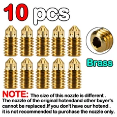 황동 경화 강철 깍지 3D 프린터 핫엔드 키트 Bambu A1/A1 미니 0.2/0.4/0.6/0.8mm 실리콘 브러시 어셈블리, 17 10pcs Brass, 02 0.2mm, 17 10pcs-Brass