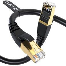 DbillionDa Cat8 이더넷 케이블 실외 및 실내 6피트 헤비 듀티 고속 26AWG 2000Mhz(골드 도금 RJ45 커넥터 포함) 라우터 모뎀 PC 게임용, Cat8-15ft