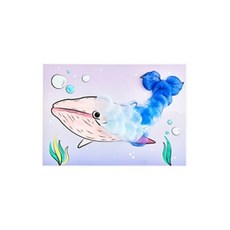 민화샵 동물 꽃잎 붙이기 고래 (1개입)+커머스연구소Shop, 개 1개입