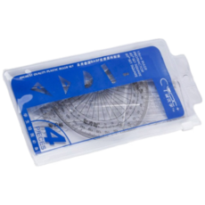 學生套裝直尺 (三角尺x2 + 量角器 + 直尺), 單色, 1個