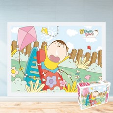 모두의취미 짱구 보짱 날아올라 150피스 일본캐릭터 직소퍼즐, 1개, 액자세트(우드화이트)