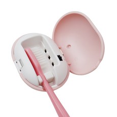 르웨이 무선 휴대용 조약돌 칫솔 살균기 UV-C LED 자외선 칫솔 소독기 C-TYPE, 핑크