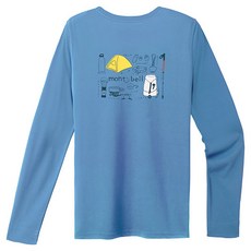 mont-bell WICKRON快乾長T 登山裝備圖案