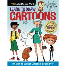 (영문도서) Learn to Draw Cartoons: The World's Easiest Cartooning Book Ever! Paperback, Drawing with Christopher Hart, English, 9781640210509