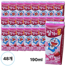남양유업 딸기에몽 (190ml 48팩 ), 190ml, 48개