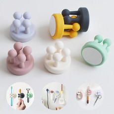 6Pcs 실리콘 칫솔 홀더 방수 샤워 벽용 면도기 장착 자체 욕실 주방 리빙 홈 오용 기능성 유틸리티 플러그 홀더혼합, Mixed(6pcs)