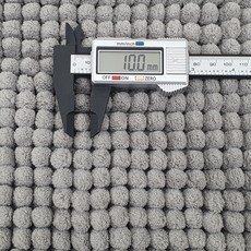 아모르담 1cm 알맹이 몽글몽글 극세사 발매트, 그레이