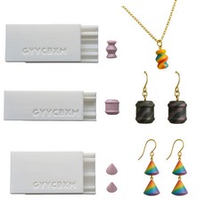 GYYCBXM 폴리머 클레이 비즈 몰드 세트 - 3피스 직사각형 버킷 및 다이아몬드 비즈 롤러 모양 클레이 몰드 비즈 롤러 도구 폴리머 및 에어 드라이 클레이 공예용 주