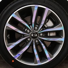 홀로그램 휠 스티커 K5페이스리프트 18인치 차량1대분, 1개