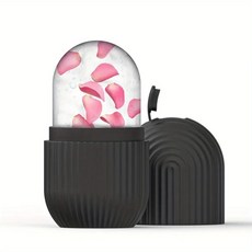 마사저 페이스 도구 케어 아이스 컨투어링 아이 트리트먼트 스킨 리프팅 큐브 실리콘 페이셜 롤러 감소 트레이, Black