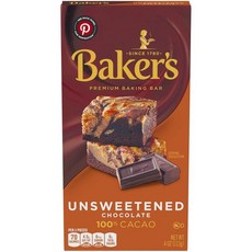 by Baker's 낱개 개별 포장 베이커스 프리미엄 무가당 초콜릿 베이킹 바 4온스 12개 묶음, 113g