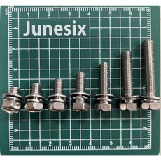 Junesix M6 304 不銹鋼十字外六角組合螺絲 10/12/15/20/25mm, 1個, M6X20 (10PCS), 20mm