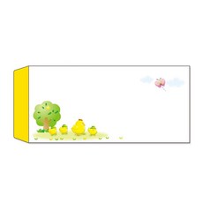 가꿈 유치원 편지봉투 칼라 소 노랑 백상지 50매입 NO.366 봉투 어린이집 원서봉투 jae+0343Fs