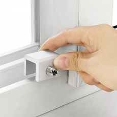 창문 샷시 잠금장치 방충망 고정 추락 열림방지 베란다 방범 스토퍼 1구, 화이트, 1개