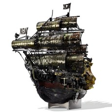 앤 여왕의 복수 해적선 금속 퍼즐 3D 메탈 프라모델 조립 DIY 키트 에칭, 1개, 해적, 439피스