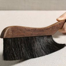 쓰레받기 빗자루 브러쉬 청소솔 틈새브러쉬 강모 말털 방비세트, 1개, G_레드 우드 말꼬리털 대형