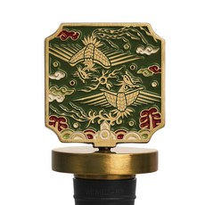 미미달 조선왕실 와인마개 와인스토퍼 외국인선물 한국전통선물 국립중앙박물관 굿즈, 녹색, 1개