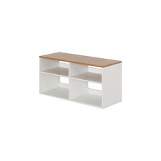 스키니 책상책장 SKBO1, 화이트,오크