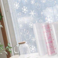 창문 보온시트 단열필름 뽁뽁이 겨울 난방비절약 유리창 10m, 비아준 패턴 단열시트 1m X 10m (코스모스)