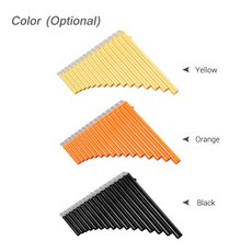 운반 가방이 있는 중국 전통 목관 악기 16 파이프 팬 플루트 G-A2 키 팬 파이프 ABS 팬파이프, 01 Black