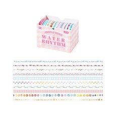 디어플레이스 라인 포인트 마스킹테이프 세트 감성 다꾸, 1세트, 1 워터 리듬