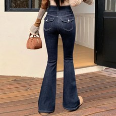 대박난박양 플랩포켓 기모 부츠컷 청바지