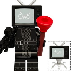 핸드브릭 팩토리 커스텀 미니브릭 피규어 스키비디 토일렛 호환 블록호환, 24. TV맨 ON