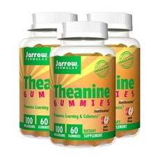 Jarrow FORMULAS 茶胺酸無糖軟糖 蘋果風味, 60顆, 3個