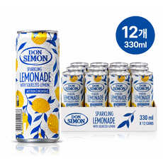 돈시몬 착즙 스파클링 레몬에이드, 330ml, 12개