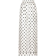 돌체앤가바나 폴카 도트 프린트 실크 파자마 팬츠
