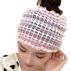 소이도르 사우나 모자 풀커버 세안밴드, 1개, 핑크(Pink)