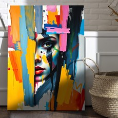 추상화 액자 팝아트 그림 센스있는 개업 선물 카페 인테리어, 고민녀2