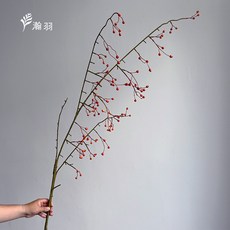 大號山歸來野果子漿果藤條仿真花，中式花材家居裝飾花瓶道具, 桔