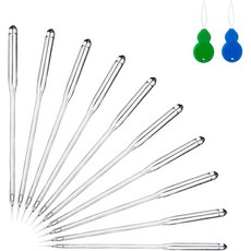 50PCS 재봉틀 바늘 가수용 범용 브라더 버니나 켄모어 자노메 슈메츠 2PCS 나사산이 있는 쉬운 실 사이즈 9 11 14 16 18