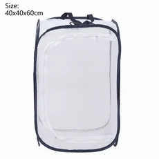 야외 접이식 통기성 대형 메쉬 케이지 곤충 사육 부화 관찰 습관 나비 벌 사육에 적합, 02 Black Edge M