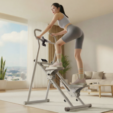 [5년 무료 A/S] HOMEY NEST 가정용 천국의계단 6단저항 조절 접이식 운동기구 스텝퍼 계단오르기, 화이트 화이트