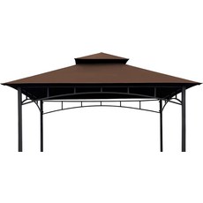 SCOCANOPY 업그레이드된 립스탑 패브릭 교체 캐노피 그릴 BBQ 가제보 루프탑 모델 L-GG001PST-F그레이, Brown, L-GZ238PST