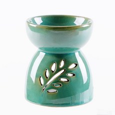 香薰燈精油燈 陶瓷大號蠟燭香薰爐 熏香爐, 冰裂綠