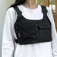 마켓그리드 스포츠 체스트백 블랙 아웃도어가방