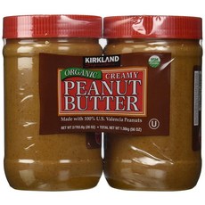 Kirkland Signature 유기농 땅콩 버터 2개 793.8g(28온스), 793.8g