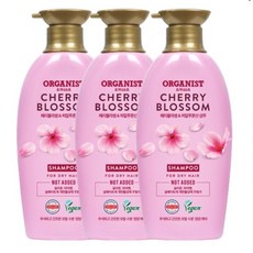 약산성 오가니스트 체리블라썸 수분영양 비건 샴푸, 3개