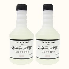 클린코드 배수구 클리너 유분 유지방 오물분해 하수구 용해제, 2개, 650ml