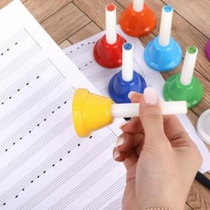 핸드벨 연주용 8음 종악기 세트 어린이 타악기 음악교구, 1개, 상세페이지 참조