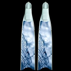 롱핀스티커 수영 튜닝 롱핀 데코 시트지 핀 리더핀, 퍼플 워터 드롭 웨이브