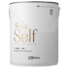 KCC숲으로 셀프 벽지용 에그쉘 페인트, 백색, 3L, 1개