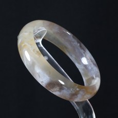 紫玉雪花玉髓手鐲 玉鐲 內直徑57.5mm - 天然玉石, 1個