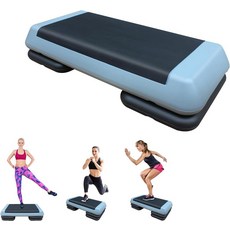 IIUDGIG 28.5 운동 유산소 스텝 플랫폼 4-6-8 조절 불가능한 피트니스 스테퍼 스태커블 라이저 4개 포함 홈 헬스장용 에어로빅 레드 앤 그레이, 2 Risers, Red